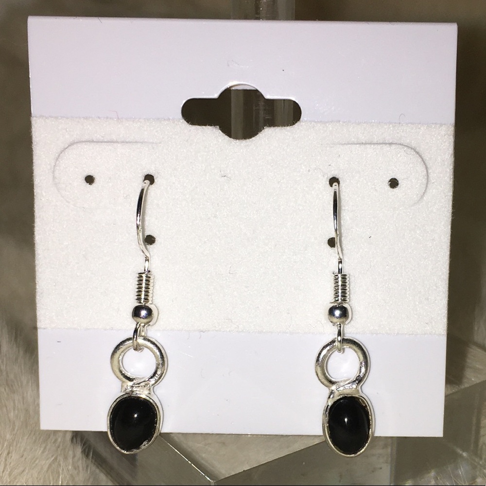 Black Onyx Earrings in 925